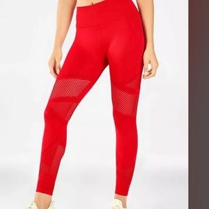 Fabletics Small Red Mosaic Leggings